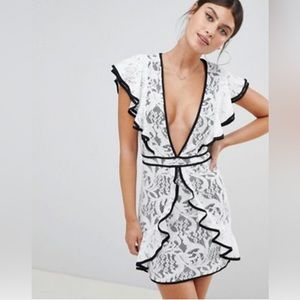 Brand new lace plunge dress size 6